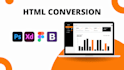 convert figma to react, figma to HTML, PSD to react and PSD to HTML