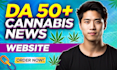 create a guest post with your backlink on da 50 cannabis cbd web site