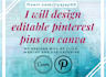 design editable pinterest pins on canva