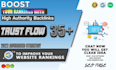 increase your majestic trust flow tf upto 35 plus, high authority backlinks