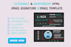 do clickable,responsive  email template,HTML email signature