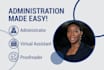 provide executive level virtual admin support