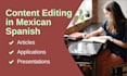 proofread your documents in mexican spanish