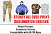 create all over print leggings,t shirts,hoodies sublimation designs