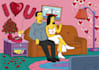 draw you as a yellow character for valentine gift