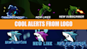 create animated streaming alerts from your logo