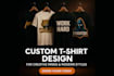 professionally design catchy t shirt logo creator design