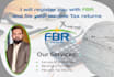 prepare income tax returns and create ntn in fbr