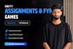 develop unity game projects for your university and fyps