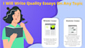 write quality essays on any topic