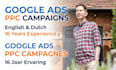set up and manage google ads in dutch or english for nl and UK markets