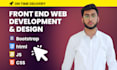 do front end web development using html, css, bootstrap, js