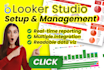 setup dashboard google data looker studio with eye appealing data visualization