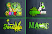 do weed,hemp,marijuana,cannabis kush weed mascot logo