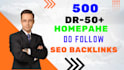 build 500 DR 50 plus strong seo backlinks google ranking