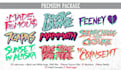hand drawn scene emo punk lettering logo