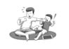 draw black and white funny cartoon illustrations for your book