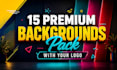 design a professional zoom virtual background with your logo