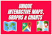 create custom interactive maps, graphs, and charts