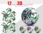 design soccerball with 2d and 3d presentions