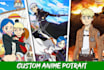 draw anime character portrait