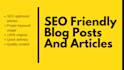 write high quality articles and blog posts for you