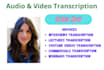 do high quality video and audio transcription accurately