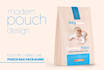 design premium pouch bag packaging design with mockup