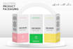 design clean box packaging design with mockup