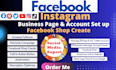 create a facebook and instagram business page, post, cover