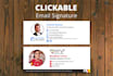 make editable and clickable email signature