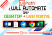 build uipath rpa bots for web and excel automation