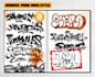 create graffiti throwups and tagging with spray brush effect
