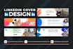 design a professional linkedin banner, cover, and header