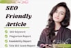write best selling SEO friendly article in 24h