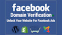 setup facebook domain verification