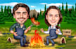 create a digital cartoon caricature or a couple caricature