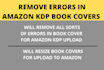 remove book cover errors for KDP upload