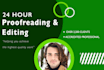 proofread and edit your document or blog article