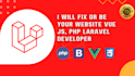 fix or be your website vue js, php laravel developer
