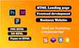 convert pdf to html, psd ,figma, or xd to html for you