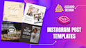 create unique and stylish instagram post templates