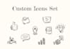 create custom hand drawn icon set