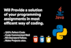 do java, python, and web programming assignments