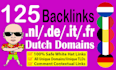 do dutch SEO by dutch backlinks on dutch domains