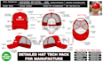 design custom hats and caps with tech pack and mockups