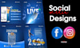 design premium instagram and facebook content packs for your business