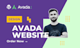 build wordpress website with avada theme