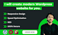 create a modern wordpress landing page or one page website