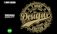 create custom typography tshirt design for clothing brands